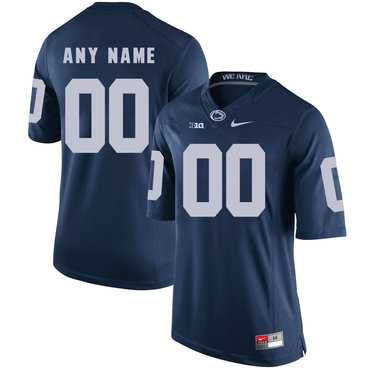 Mens Penn State Nittany Lions Customized Navy College Football Jersey